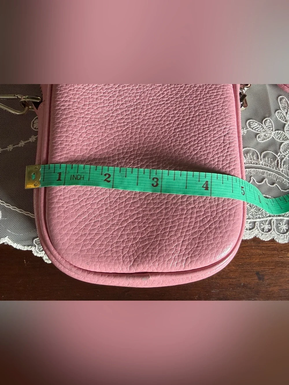 kate spade New York pink pebble leather crossbody with detachable coin pouch